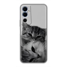 Чехол с рисунком кот на Tecno POVA Neo 2 (Пара котов)