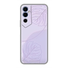 Чохол квітковий дизайн для Tecno POVA Neo 2 – Монстера фіолетова