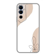 Силиконовый чехол с принтом в цветах на Tecno POVA Neo 2 – Нюдовый дизайн