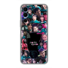 Чохол Гра в кальмара для Tecno POVA Neo 2 – Колаж гра кальмара