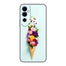Чохли з тематикою "КВІТИ" на Tecno POVA Neo 2 (Квітка-морозиво)