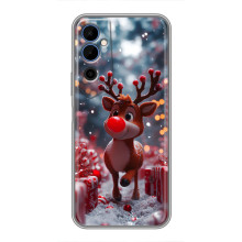 Яркий чехол для Tecno POVA Neo 2 с Зимними Оленятами – Олень среди подарков