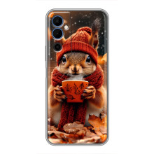 Печатный чехол «Зверята с кофе» для Tecno POVA Neo 2 – Белка с кофе