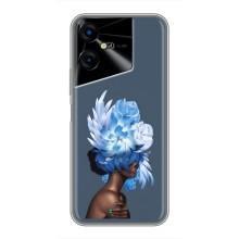 Чехлы (ART) Цветы на Tecno POVA Neo 3 (VPrint) (Квіти на голові)