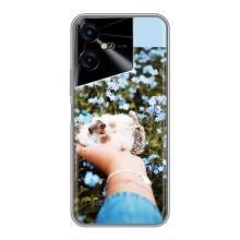 Чехлы с изображением разных животных для Tecno POVA Neo 3 (Ежик на руках)