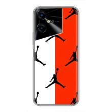 Чехлы для Tecno POVA Neo 3 - с картинкой JORDAN (AlphaPrint) (Лого Джордан)