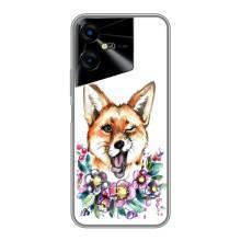 Чехлы с картинкой Лисички для Tecno POVA Neo 3 (VPrint) (Веселая лисичка)