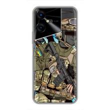 Чехлы с картинкой ЗСУ для Tecno POVA Neo 3 (AlphaPrint) (Воин ВСУ)