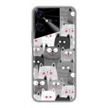 Чехлы с Котиками для Tecno POVA Neo 3 (VPrint) (Рисованные котики)