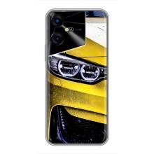 Чехлы с Машинами на Техно Пова Нео 3 (VPrint) (Желтая машина)