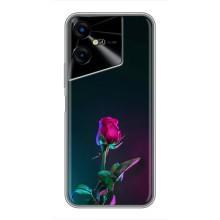 Чехлы с принтом Розочки для Tecno POVA Neo 3 – Ночная роза