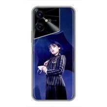 Чохол з картинкою Венсдей на Tecno POVA Neo 3 – Венсдей з парасолькою