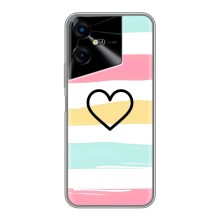 Чехлы с тематикой "Маленькие Сердечки" на Tecno POVA Neo 3 – Красивое сердечко