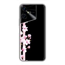 Чохол для ТЕКНО ПОВА Нео 3 - з принтом (Дизайнерські) (AlphaPrint) (Квіточки)