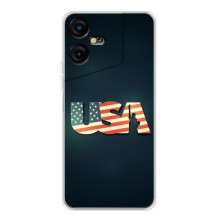 Чохол Прапор USA для Tecno POVA Neo 3 – USA