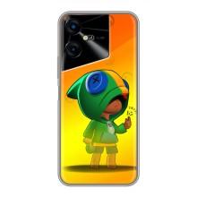 Чехол Бравл Старс для Tecno POVA Neo 3 – LEON в кофте
