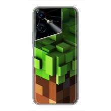 Чехол Майнкрафт на Tecno POVA Neo 3 (AlphaPrint) Minecraft (текстура Майнкрафт)