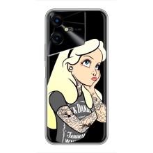 Чехол с печатью для Tecno POVA Neo 3 - (Мода) (AlphaPrint) (Девочка в тату)