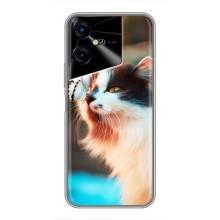 Чехол на Техно Пова Нео 3 с Котами (VPrint) (Котик с бабочкой)