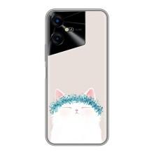 Чехол на тематику: Коты для Tecno POVA Neo 3 – Белый котик