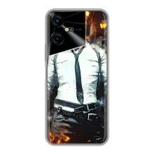 Силиконовый чехол с картинкой "Герой Pubg" на Tecno POVA Neo 3 – Man Пубг