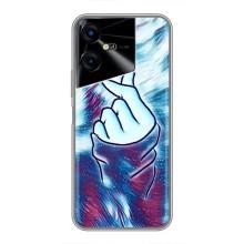 Чехол с принтом для Tecno POVA Neo 3 (AlphaPrint - Знак сердечка)