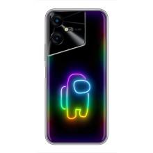 Чехол Амонг Ас для Tecno POVA Neo 3 (AlphaPrint) (Яркий скин)