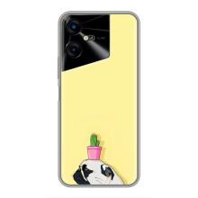 Бампер для Tecno POVA Neo 3 з картинкою "Песики" (Кактус на голові)