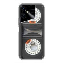Чехол с Прикольным принтом на Tecno POVA Neo 3 – Кассета магнитофона