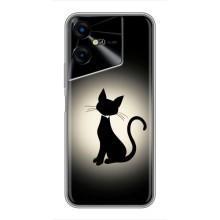 Чехол с принтом для Tecno POVA Neo 3 (AlphaPrint) Модные коты (Силуэт котика)