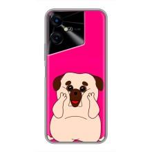 Чехол (ТПУ) Милые собачки для Tecno POVA Neo 3 – Веселый Мопсик