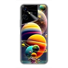 Чехол (ТПУ) с планетами на Tecno POVA Neo 3 – Солнечна система