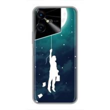 Чехол (ТПУ) с планетами на Tecno POVA Neo 3 – To The moon