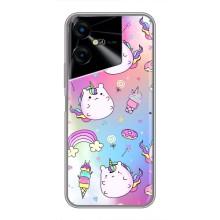 Чехол Unicorn на Tecno POVA Neo 3 – Радуга и Единорог