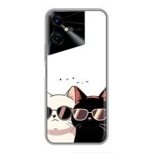 Чохол з малюнком кіт на Tecno POVA Neo 3 – Коти в окулярах