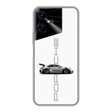 Чохол з авто Порше для Tecno POVA Neo 3 – білий порше