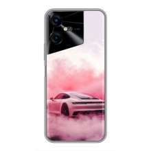 Чохол з авто Порше для Tecno POVA Neo 3 – Рожевий Порше
