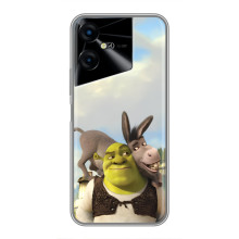 Чохол з мультфільмом Шрек на Tecno POVA Neo 3 – Шрек і осел