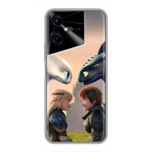 Чехол как приручить дракона на Tecno POVA Neo 3 – Гикавка и Астрид