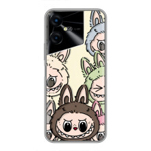 Чехол с Лабубу на Tecno POVA Neo 3 – Коллаж Лабубу