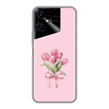 Чохол з розовим принтом для Tecno POVA Neo 3 – Букет квітів