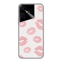 Чохол з розовим принтом для Tecno POVA Neo 3 – Рожеві губи