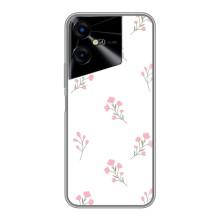Чохол з розовим принтом для Tecno POVA Neo 3 – Рожеві квіти