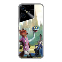 Чехол Зоотрополіс на Tecno POVA Neo 3 – Ник Джуди и змея