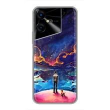 Космические Чехлы для Техно Пова Нео 3 (VPrint) (Галактический вид)