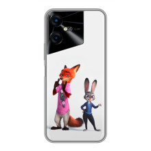 Силиконовый чехол с принтом Зоотрополіс для Tecno POVA Neo 3 – Джуди и Ник