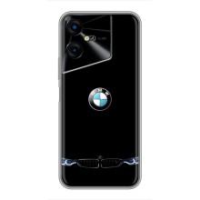 Силіконовий бампер з картинкою машини на Tecno POVA Neo 3 (Чорний BMW)