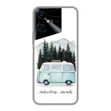Силіконовий бампер з картинкою машини на Tecno POVA Neo 3 (Будиночок на колесах)