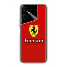 Силіконовий бампер з картинкою машини на Tecno POVA Neo 3 (Ferrari Logo)