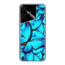 Силиконовый бампер с картинкой животных для Tecno POVA Neo 3 (Крылья бабочек)